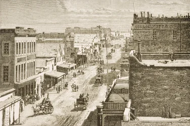 Street in Virginia City, Nevada, from 